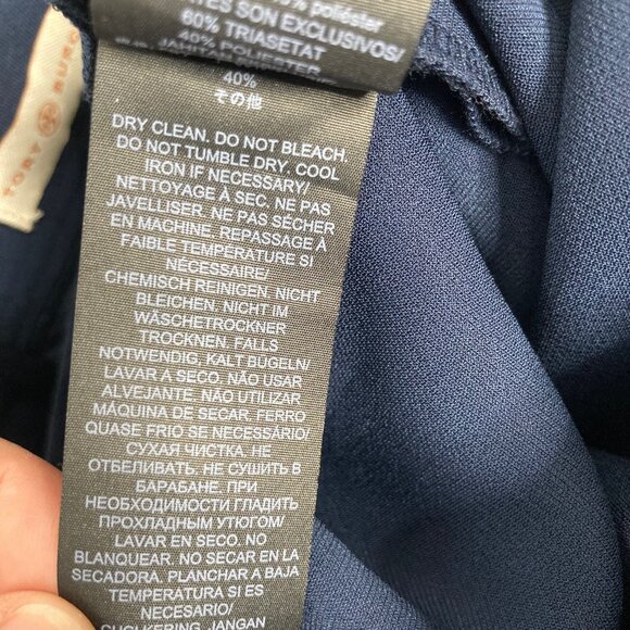 Tory Burch Pants Womens 6 Navy Button Detail Cropped Sailor Nautical Minimalist - Picture 11 of 11